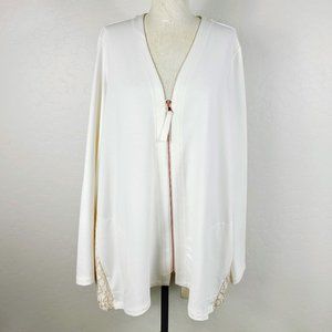 LOGO Lounge Lori Goldstein Back Lace Tunic Top